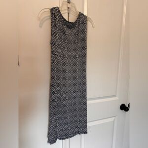 Kut from the Kloth Gray Patterned Sleeveless Maxi Dress